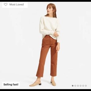Everlane Straight Leg Crop sz 00 Cocoa Brown